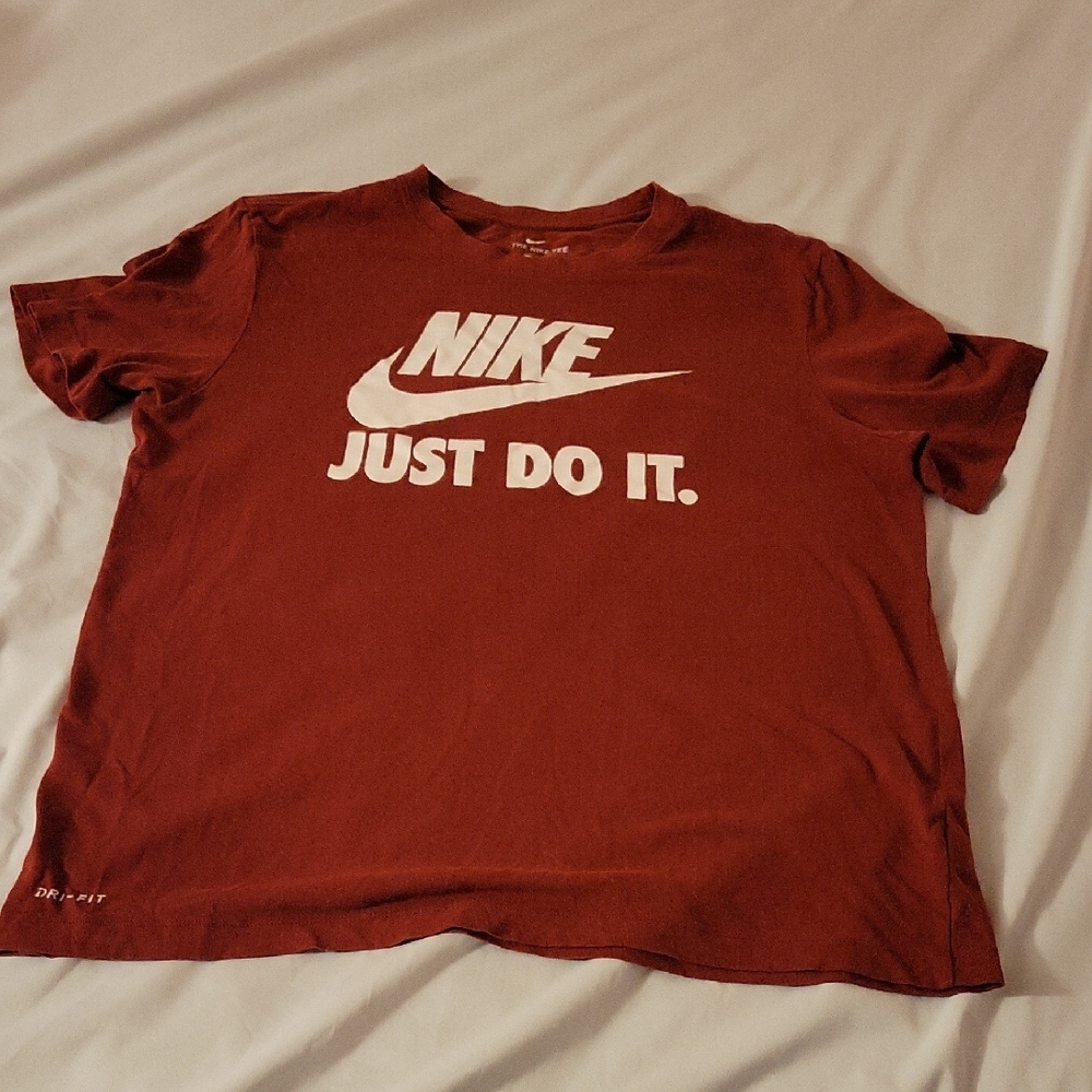 Nike Maroon Tee with White Logo